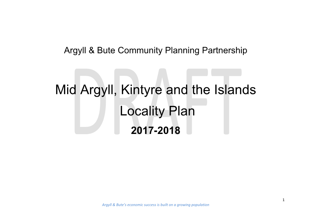 Mid Argyll, Kintyre and the Islands Locality Plan 2017-2018