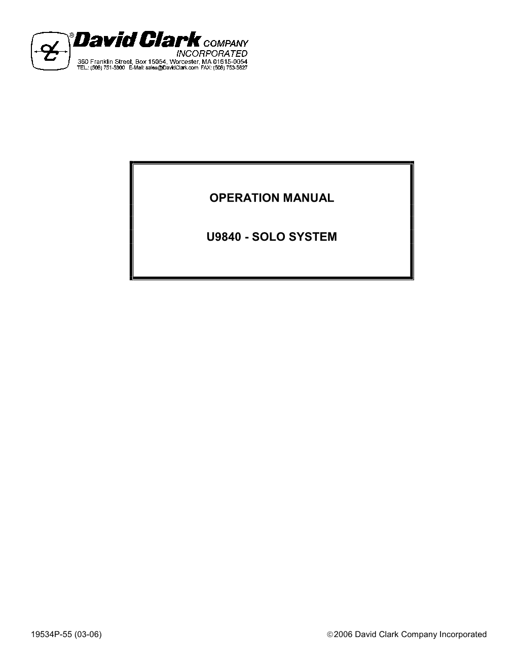 Operation Manual U9840