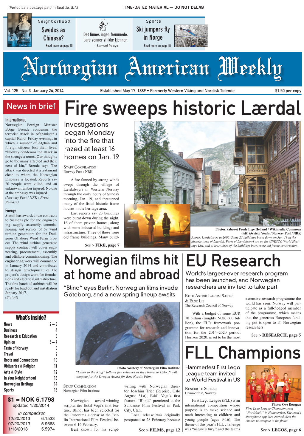 Fire Sweeps Historic Lærdal