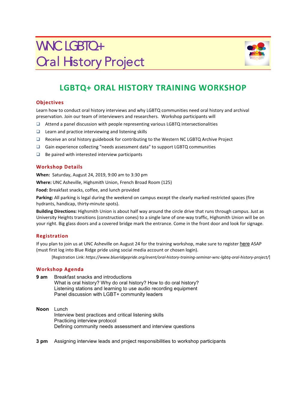 WNCLGBTQ+ Oral History Project