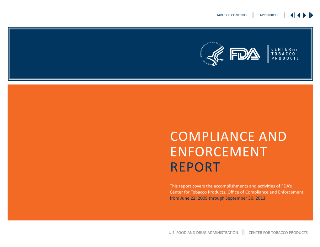 Compliance and Enforcement Report