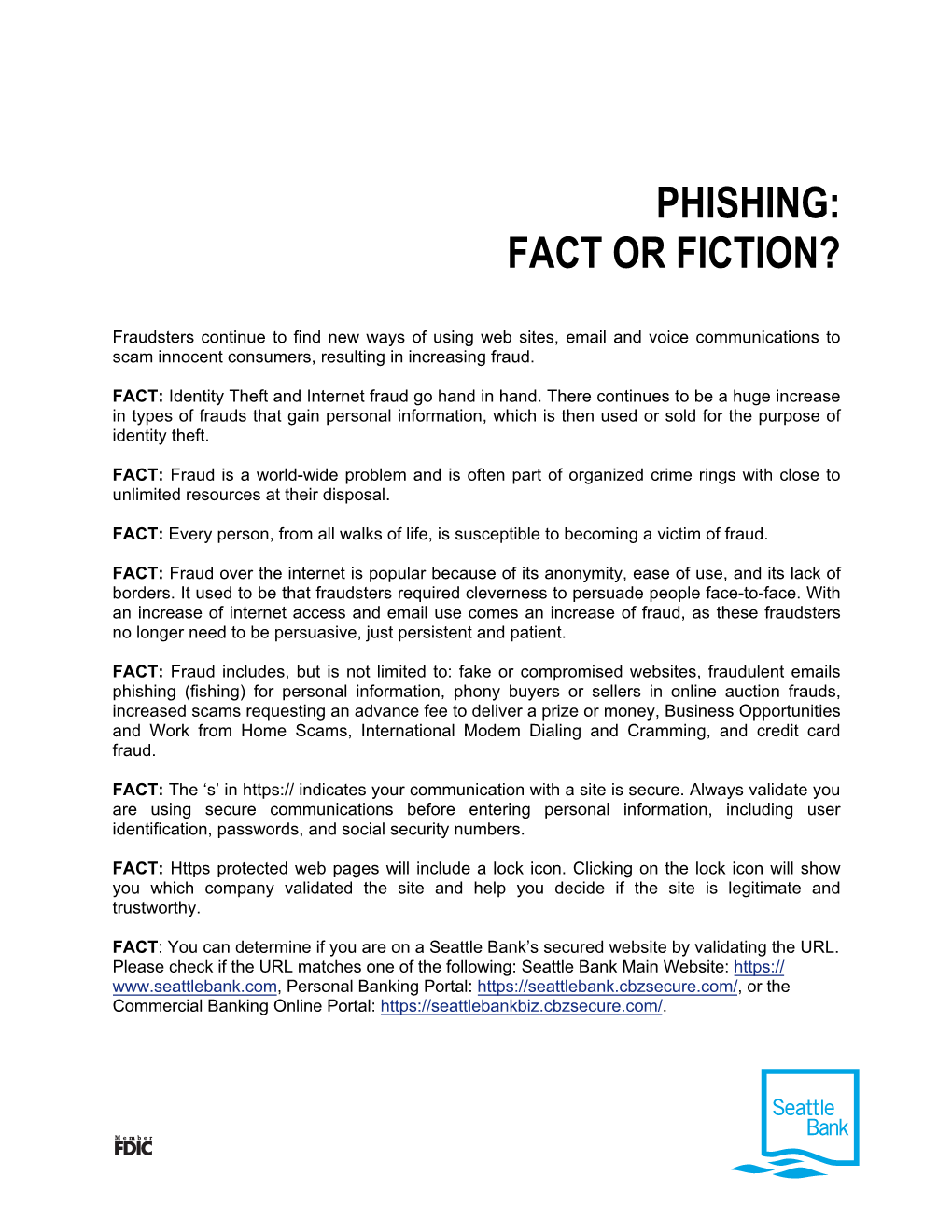 Phishing: Fact Or Fiction?