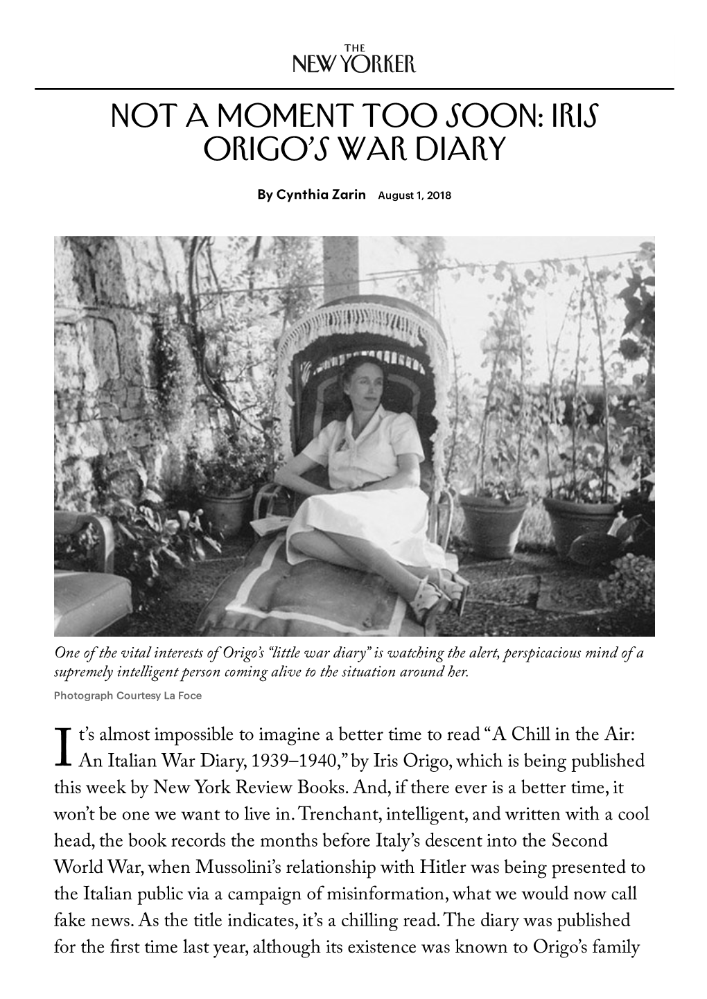 Iris Origo's War Diary