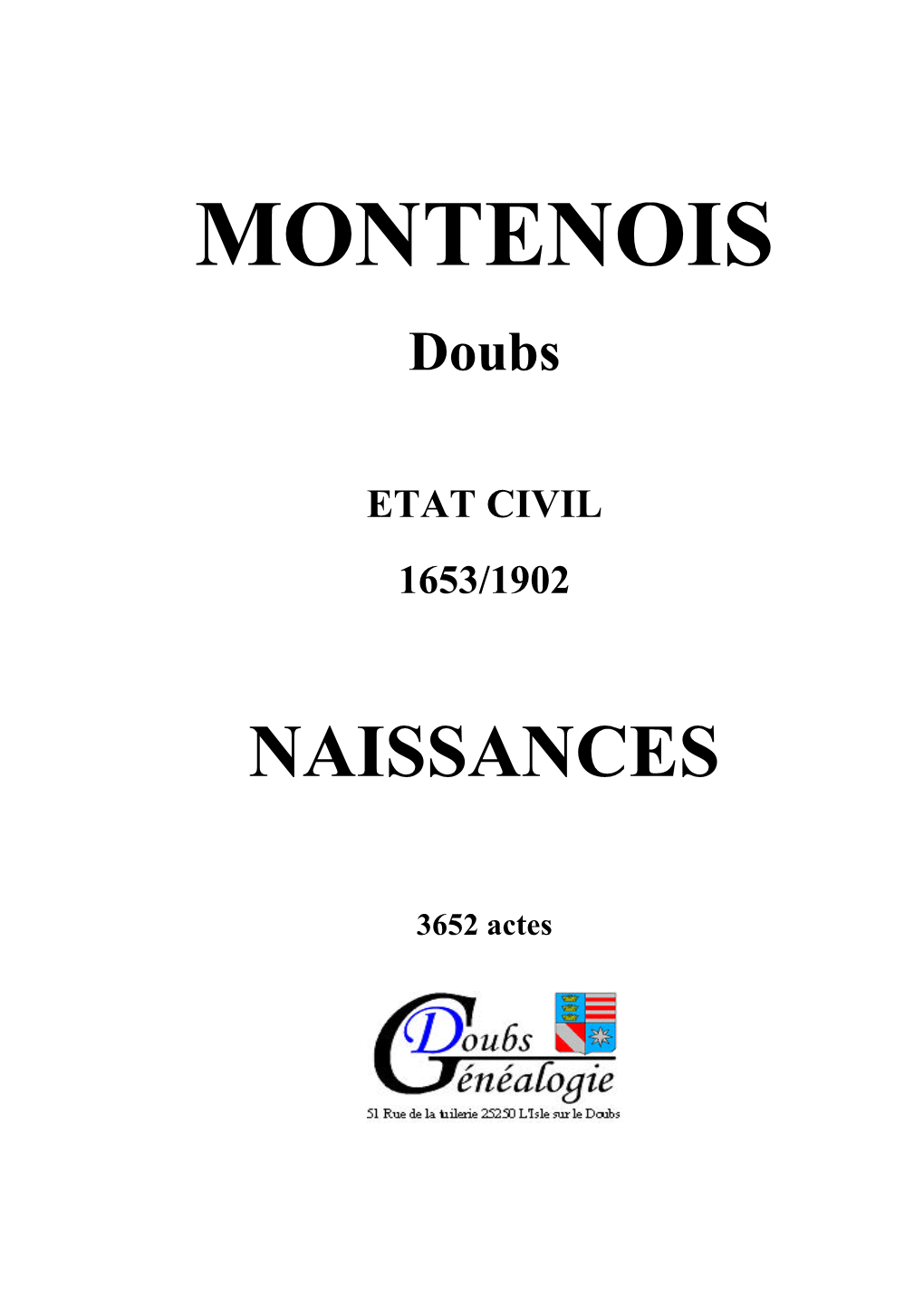 MONTENOIS Doubs