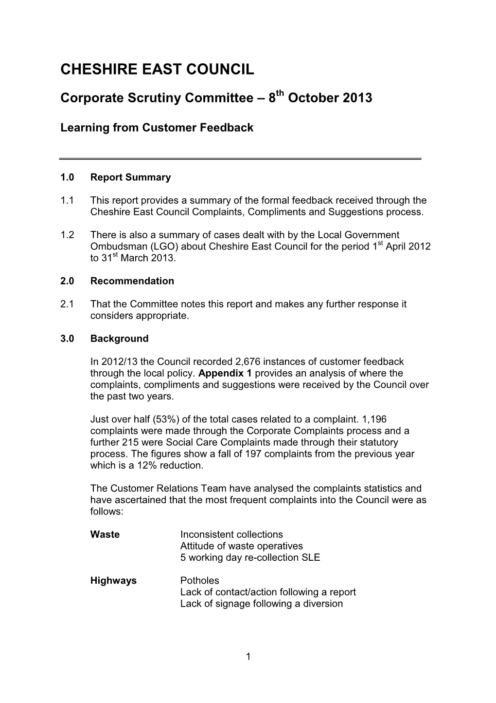 Learning from Customer Feedback PDF 91 KB