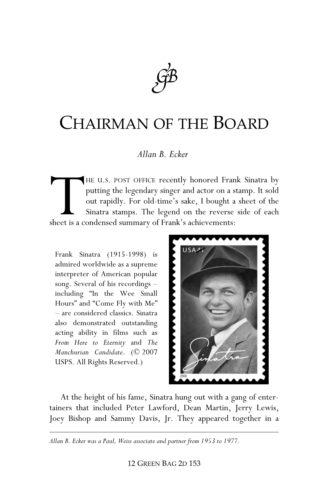 Chairman of the Board