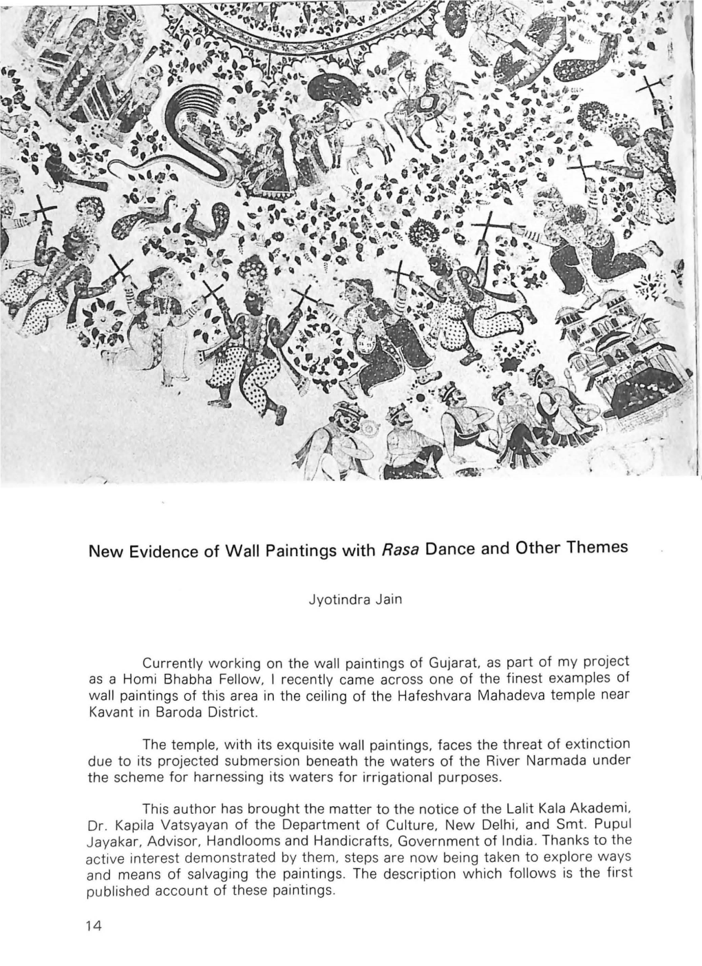 New Evidence of Wall Paintings with Rasa Dance and Other Themes