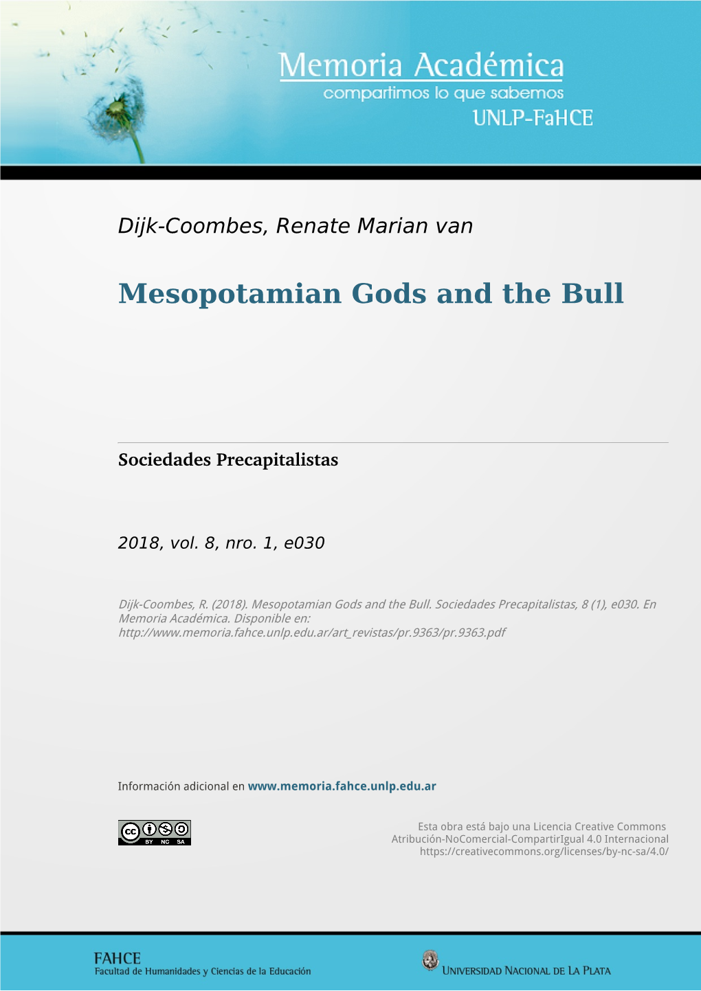 Mesopotamian Gods and the Bull