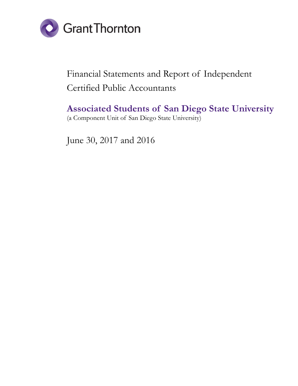 Financial Statements and Report of Independent Certified Public Accountants