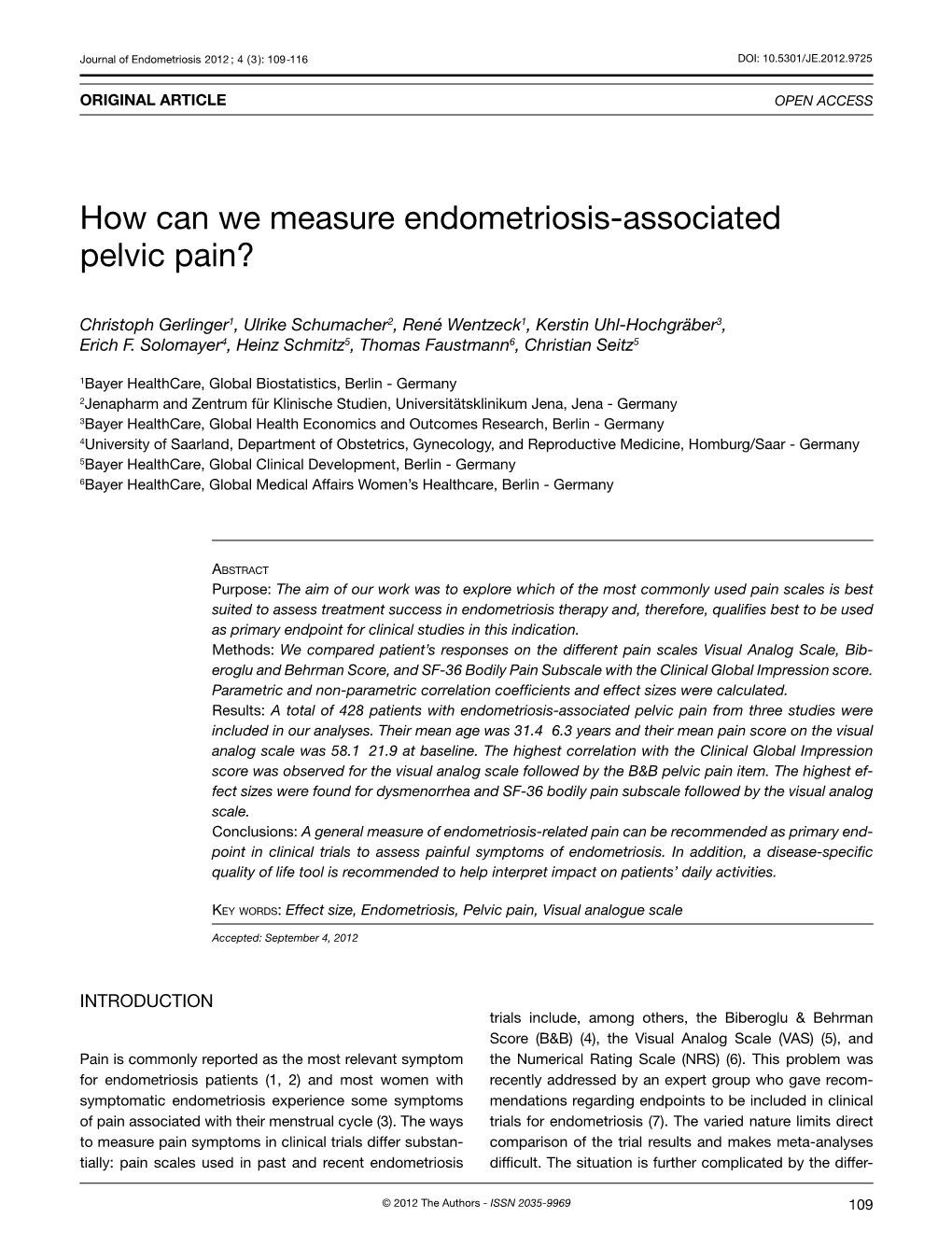 How Can We Measure Endometriosis-Associated Pelvic Pain?