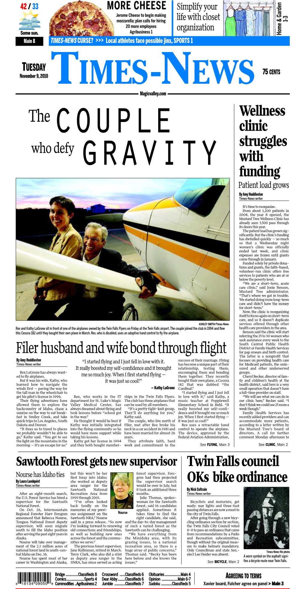 Filer Husband and Wife Bond Through Flight for Pap Smears and Birth Control