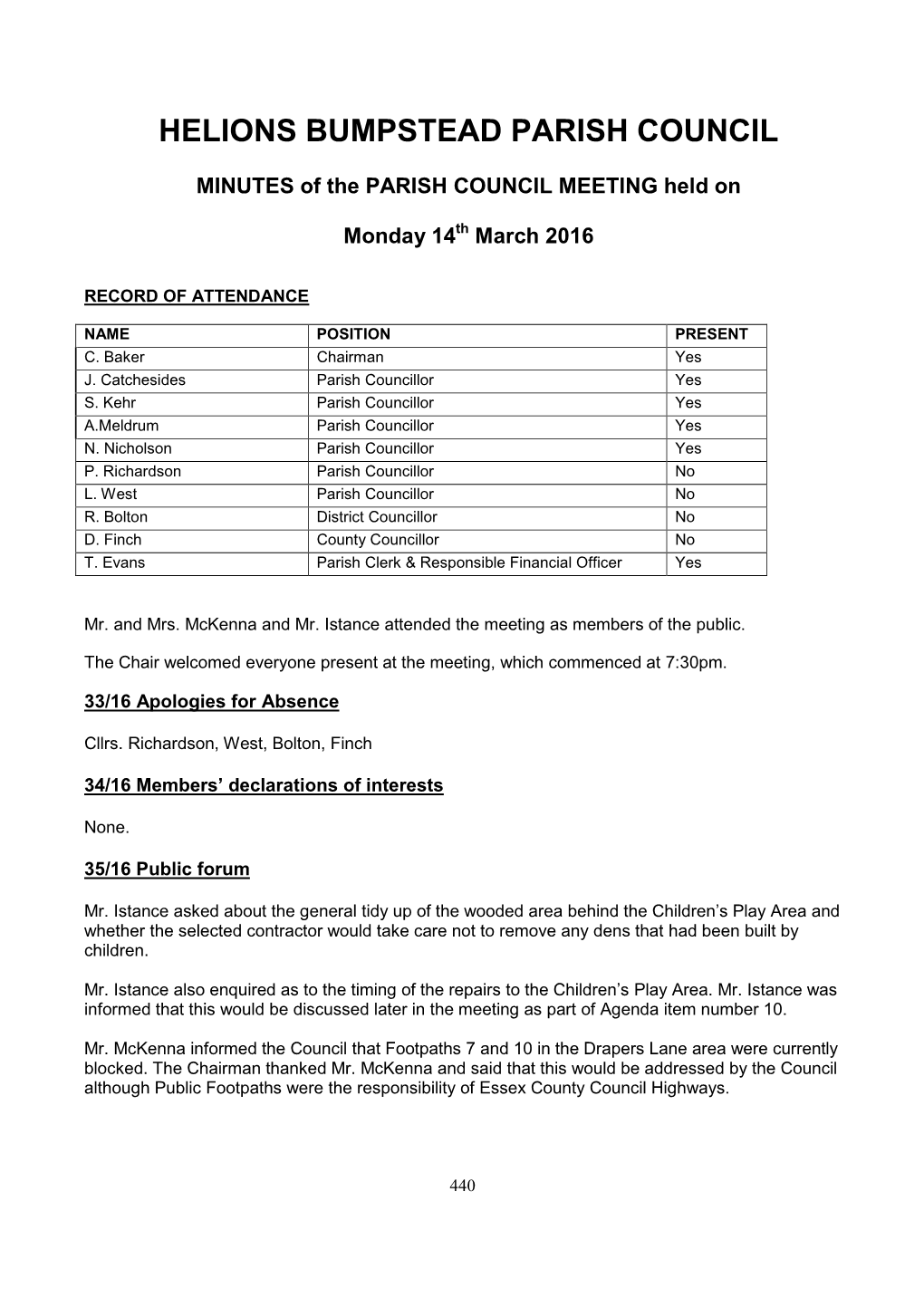 Helions Bumpstead Parish Council