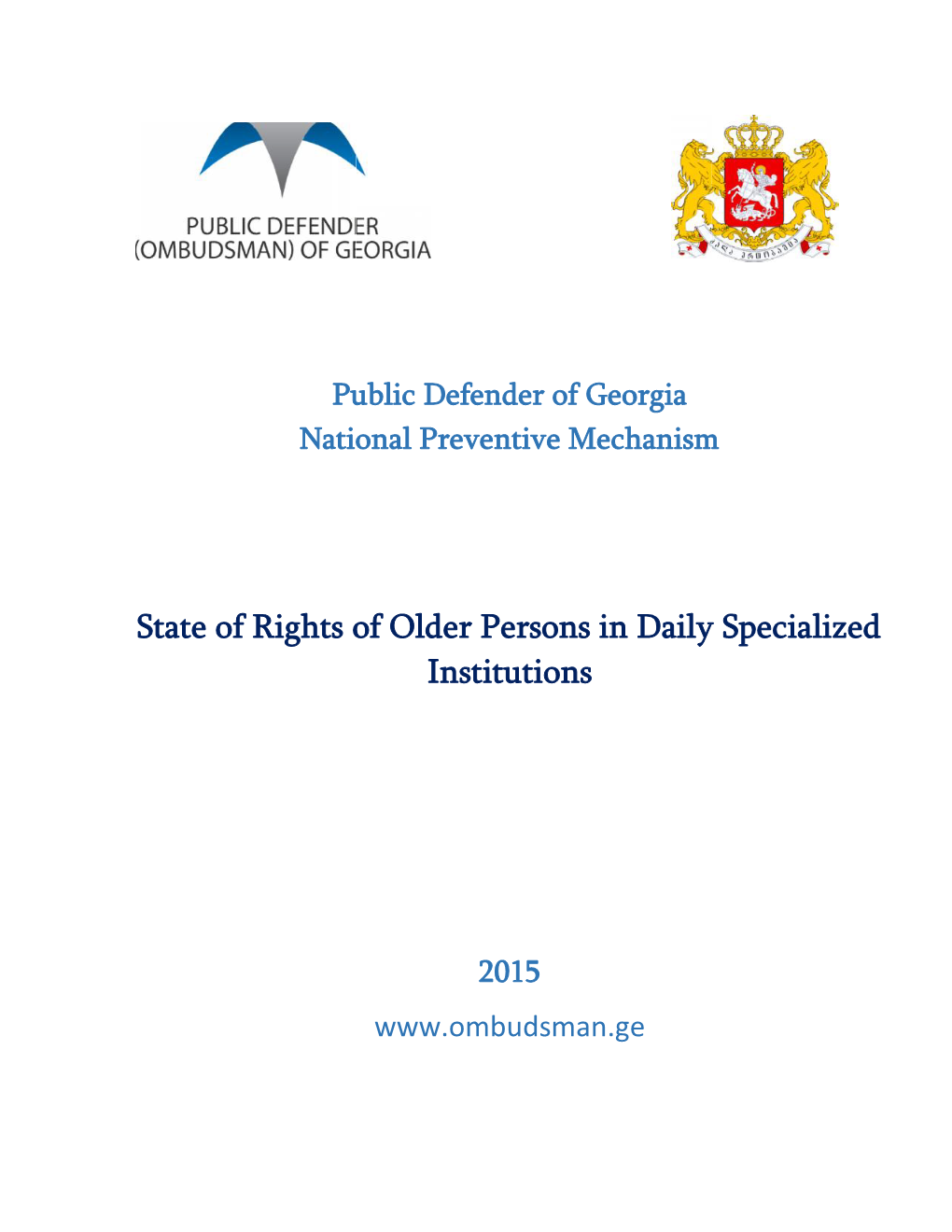 State of Rights of Older Persons in Daily Specialized Institutions