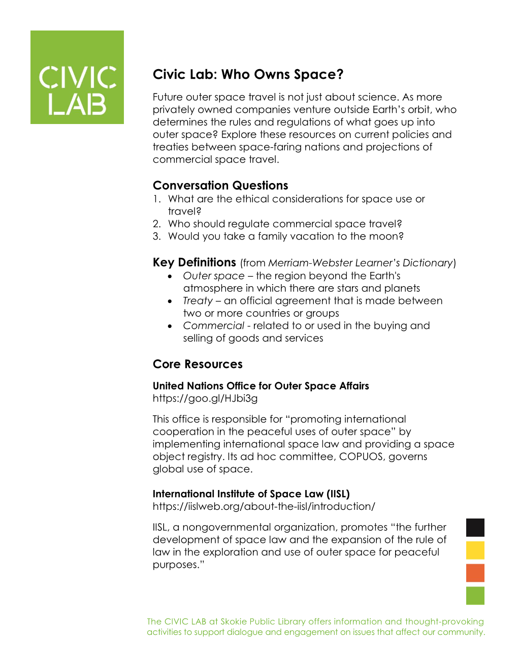 Civic Lab: Who Owns Space?