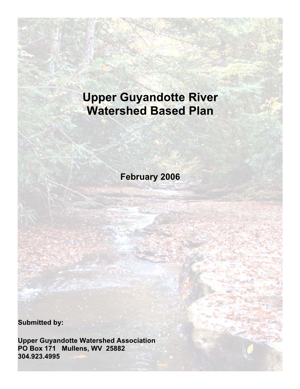 Upper Guyandotte River Watershed Based Plan