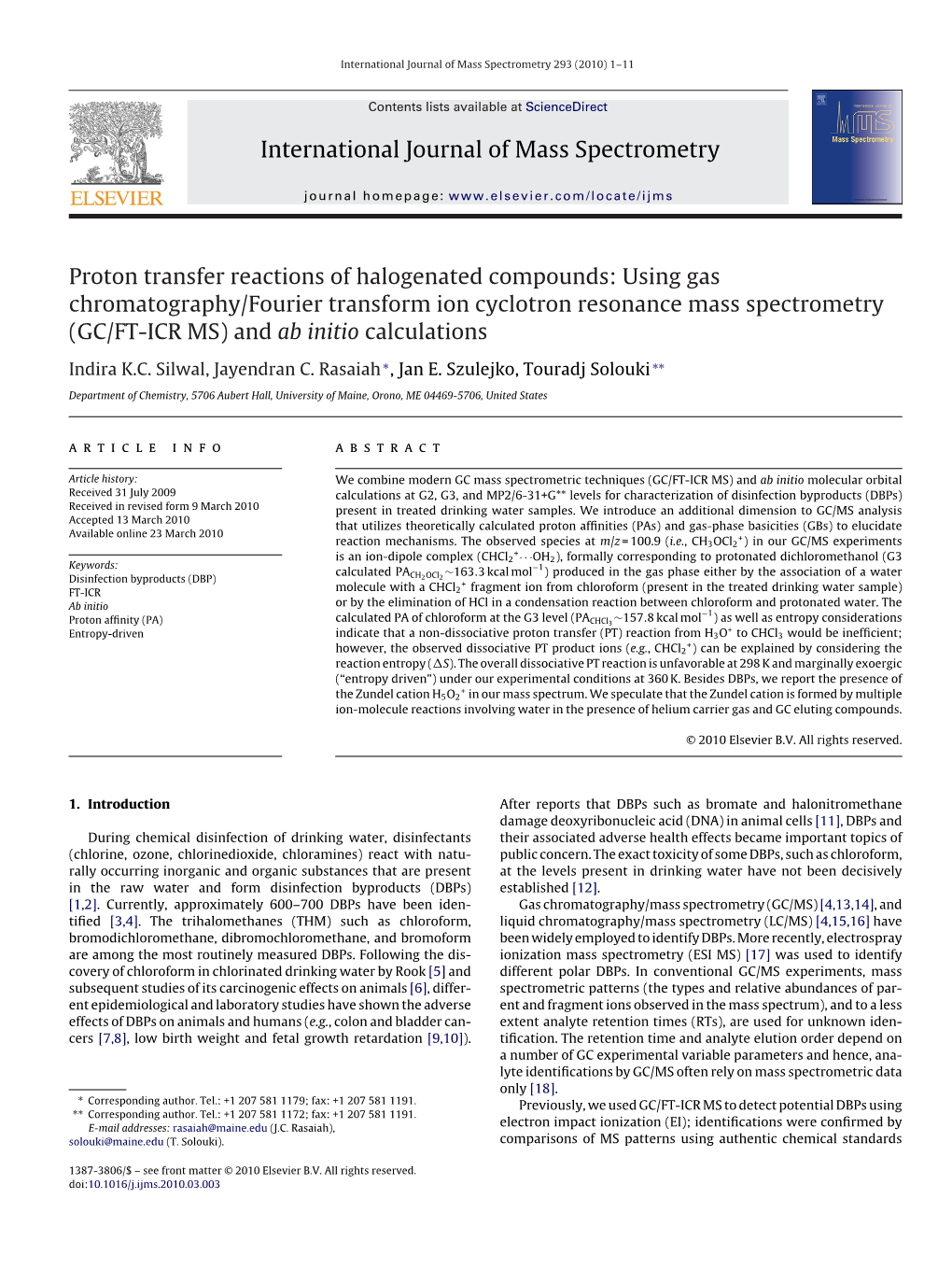 Proton Transfer Reactions of Halogenated Compounds