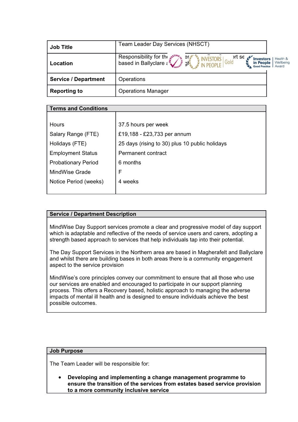 Developingand Implementing a Change Management Programme to Ensure the Transition of The