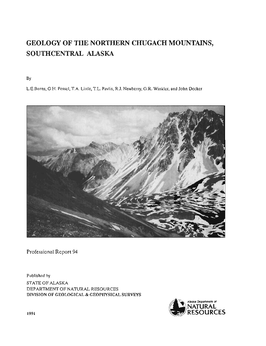 Geology of the Northern Chugach Mountains, Southcentral Alaska