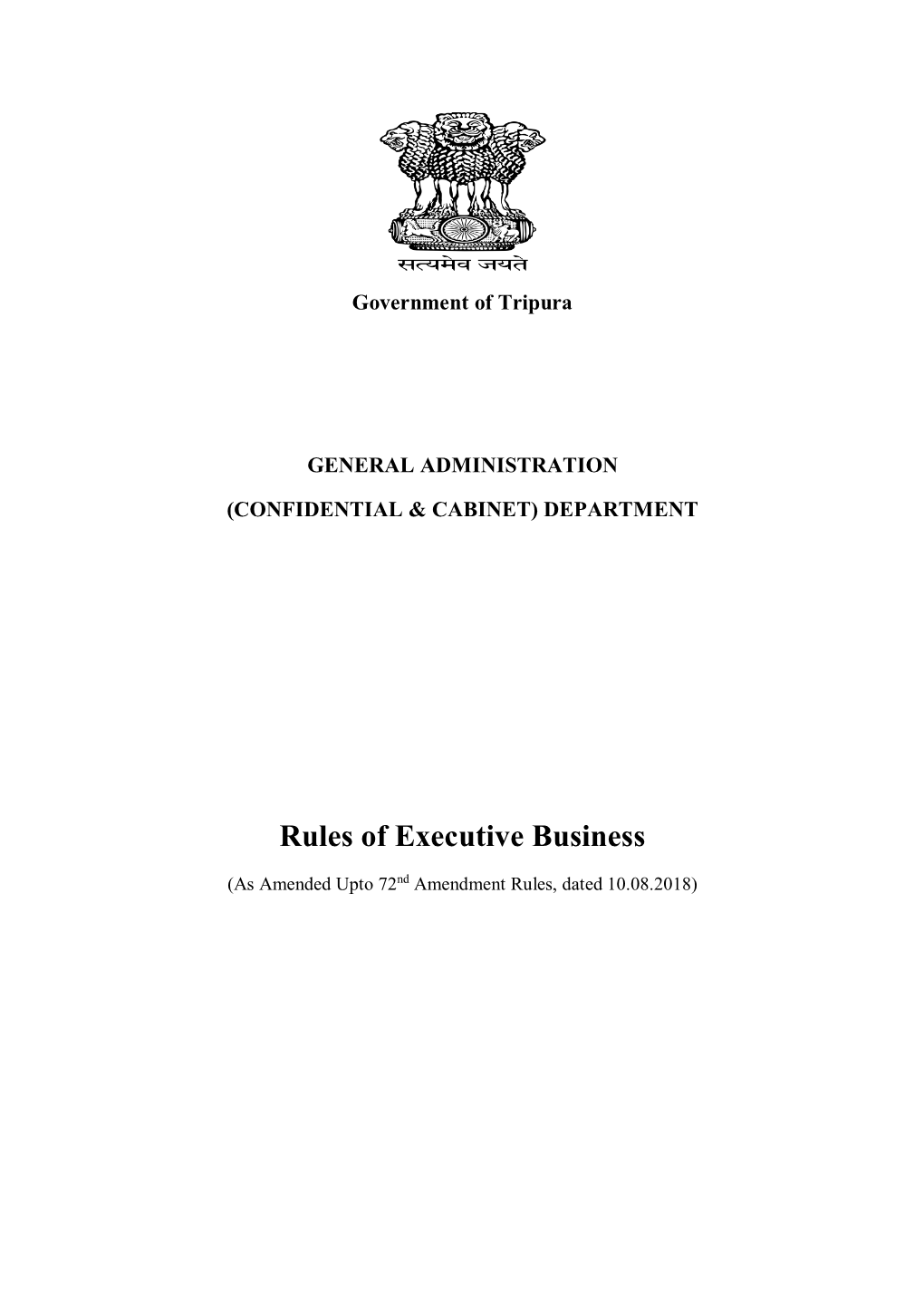 Rules of Executive Business