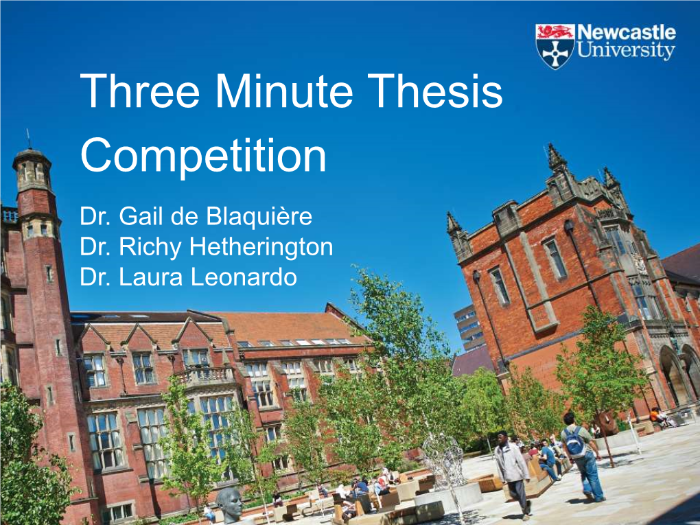 Three Minute Thesis Competition