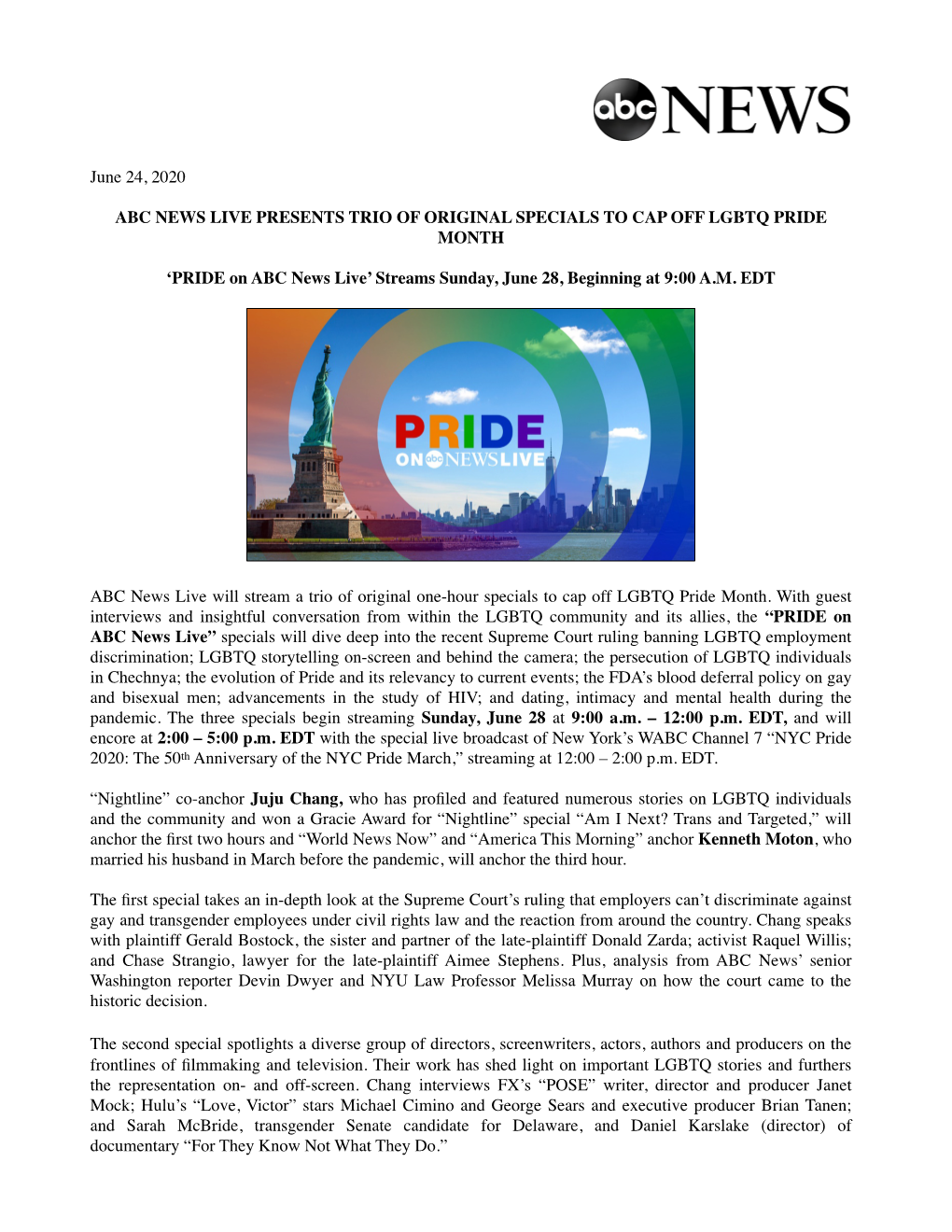 PRIDE on ABC News Live 2020