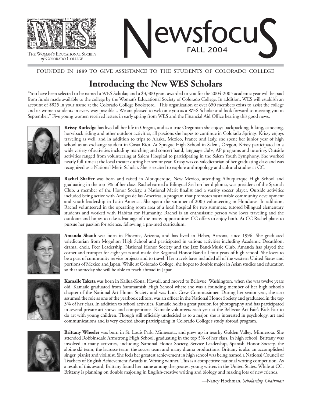 Fall 2004 Newsfocus