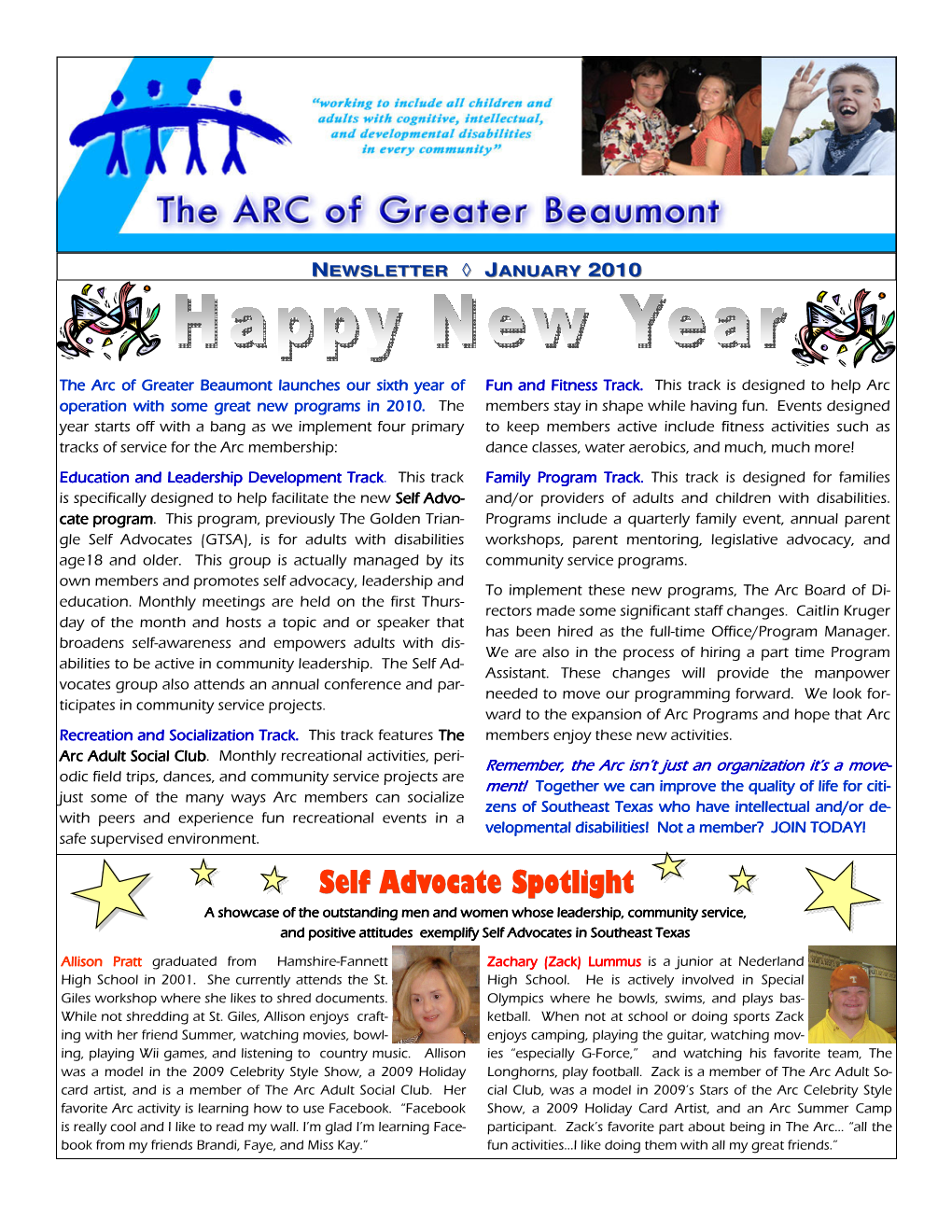 January 2010 Newsletter