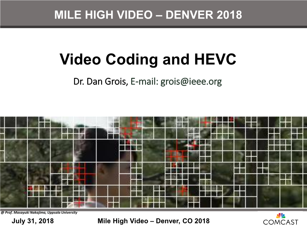 Video Coding and HEVC Dr