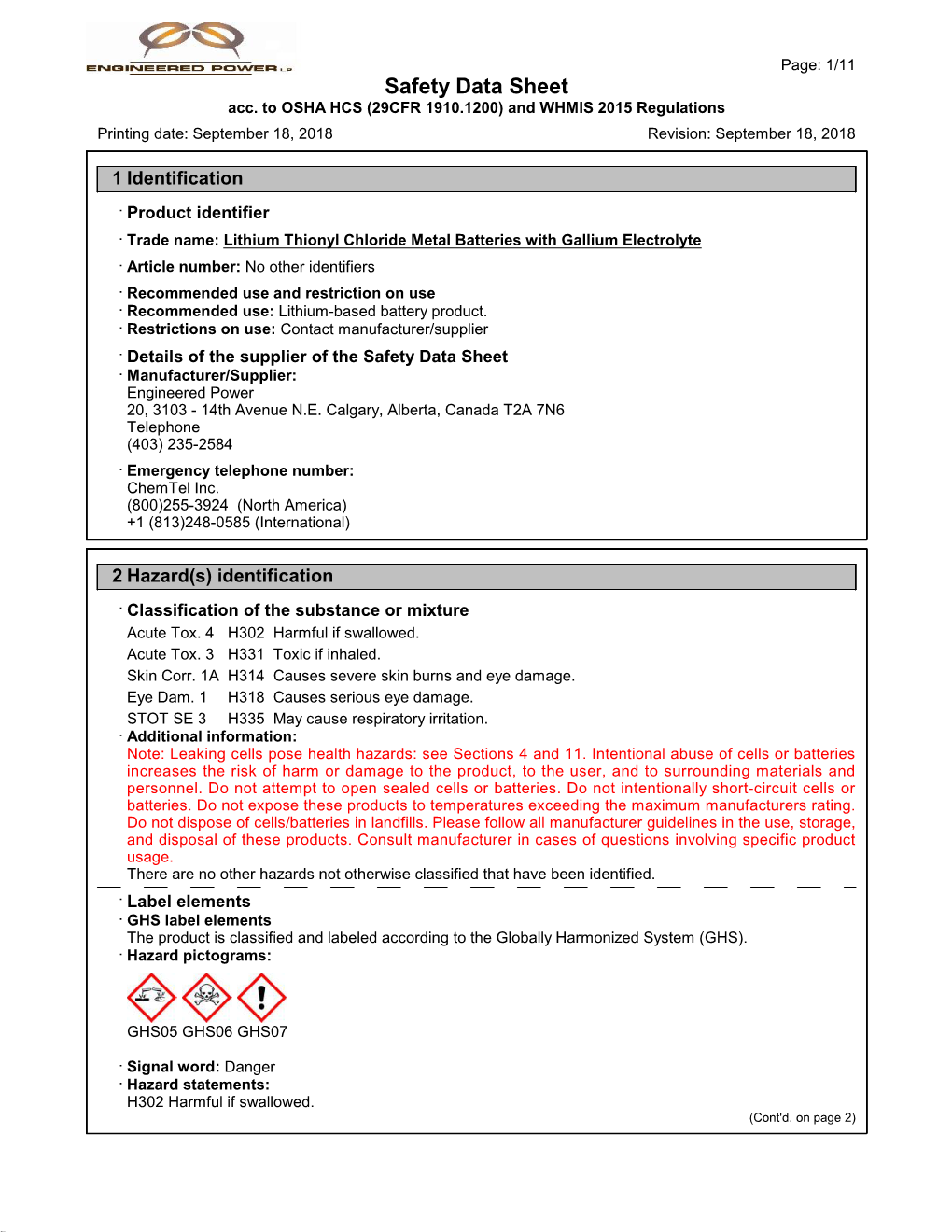 Safety Data Sheet Acc