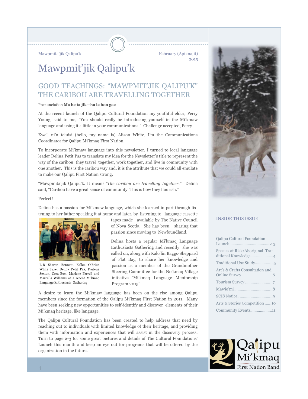 February (Apiknajit) 2015 Mawpmit’Jik Qalipu’K