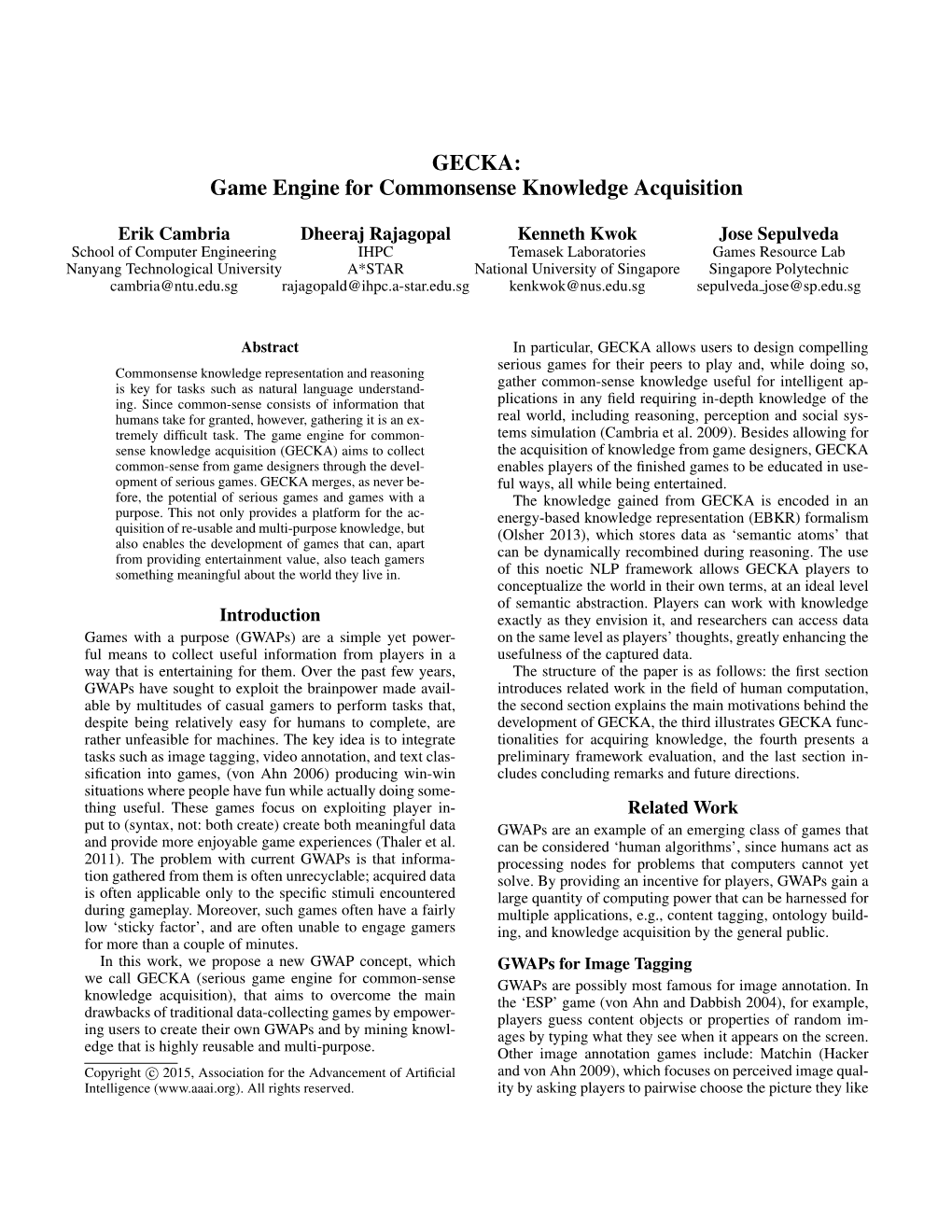 GECKA: Game Engine for Commonsense Knowledge Acquisition