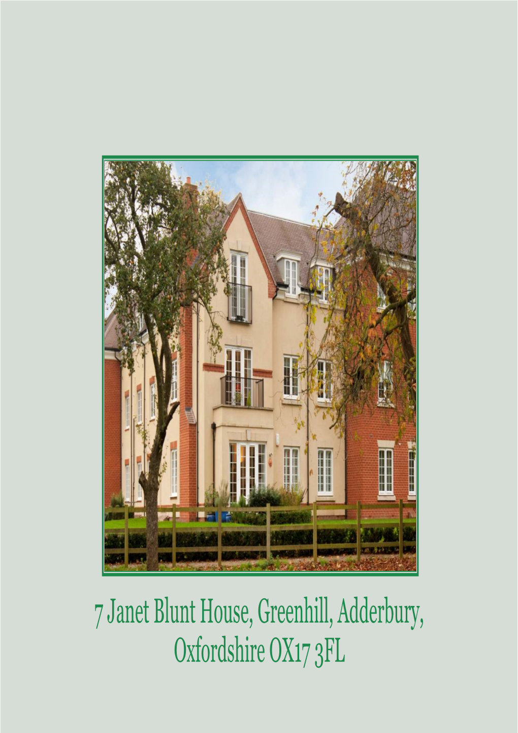 7 Janet Blunt House, Greenhill, Adderbury, Oxfordshire OX17 3FL