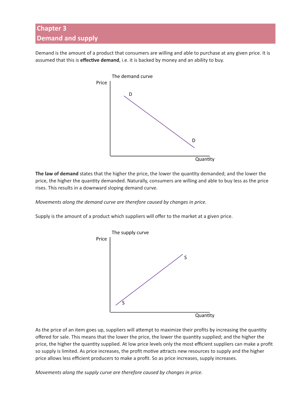 Chapter 3 Demand and Supply