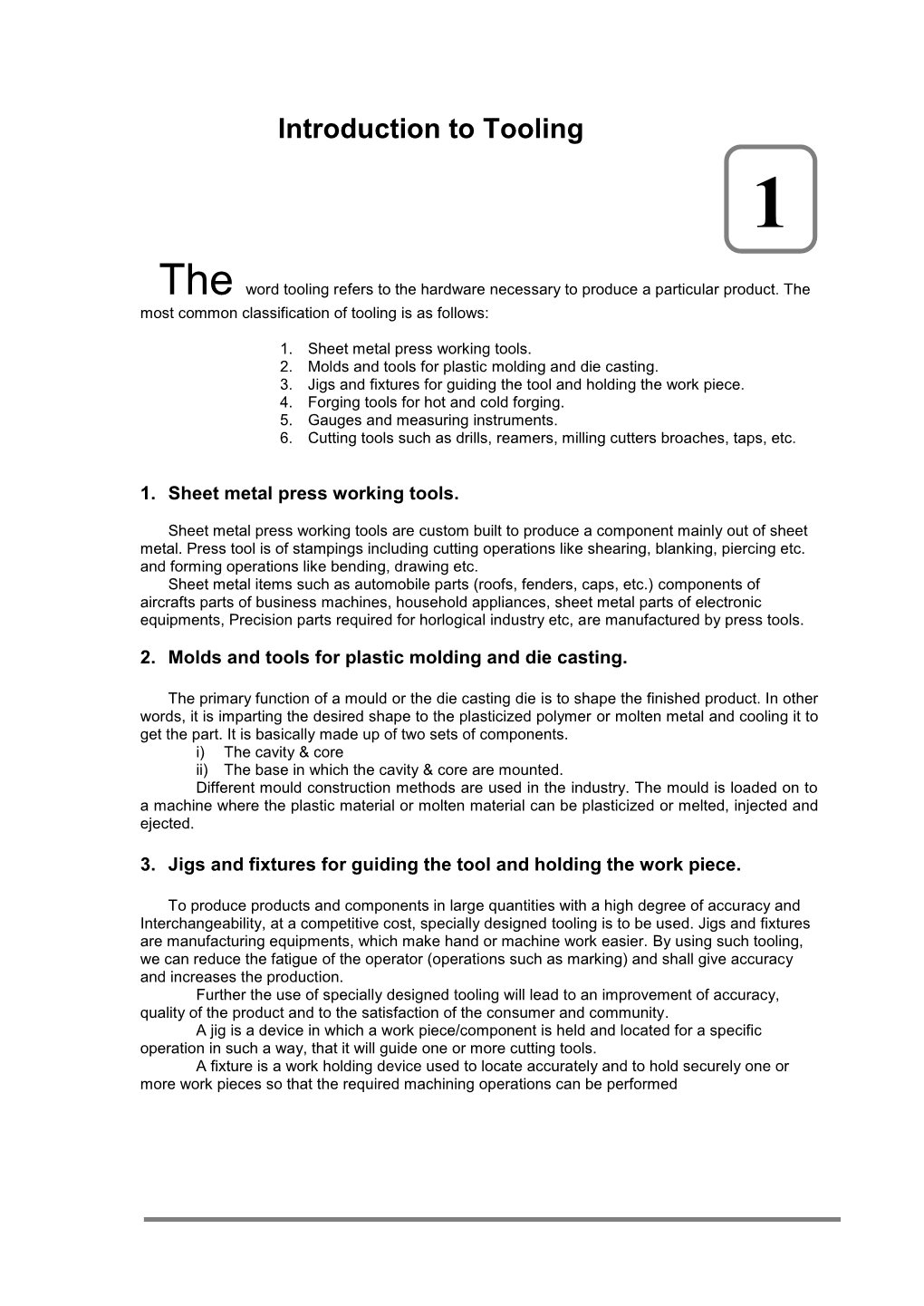 Introduction to Tooling