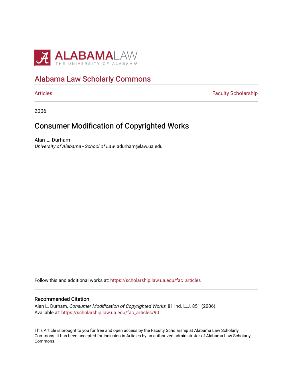 Consumer Modification of Copyrighted Works