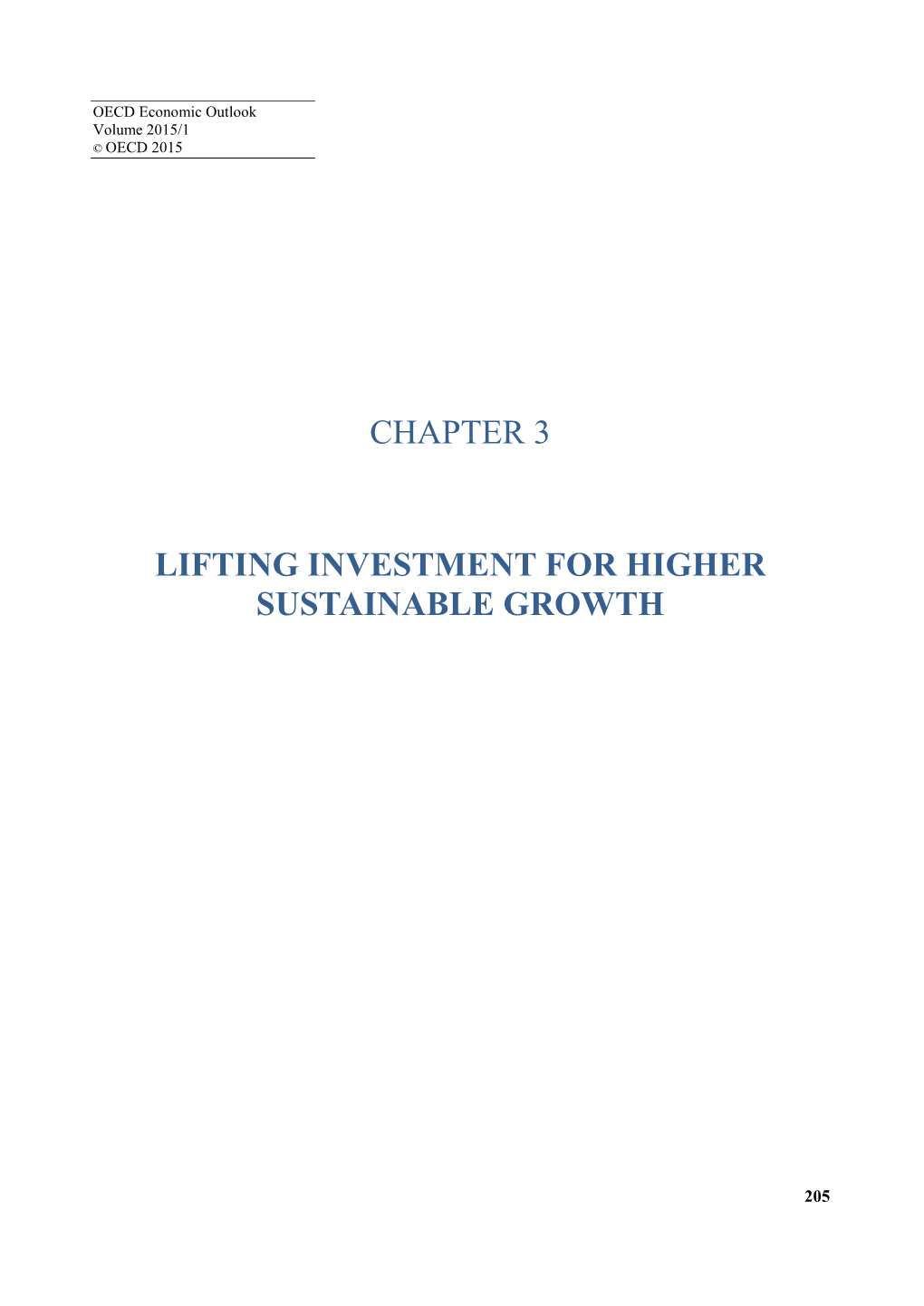 Lifting Investment for Higher Sustainable Growth
