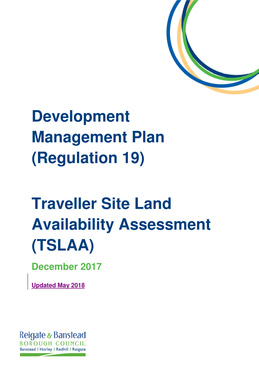 Development Management Plan (Regulation 19) Traveller Site Land Availability Assessment (TSLAA)