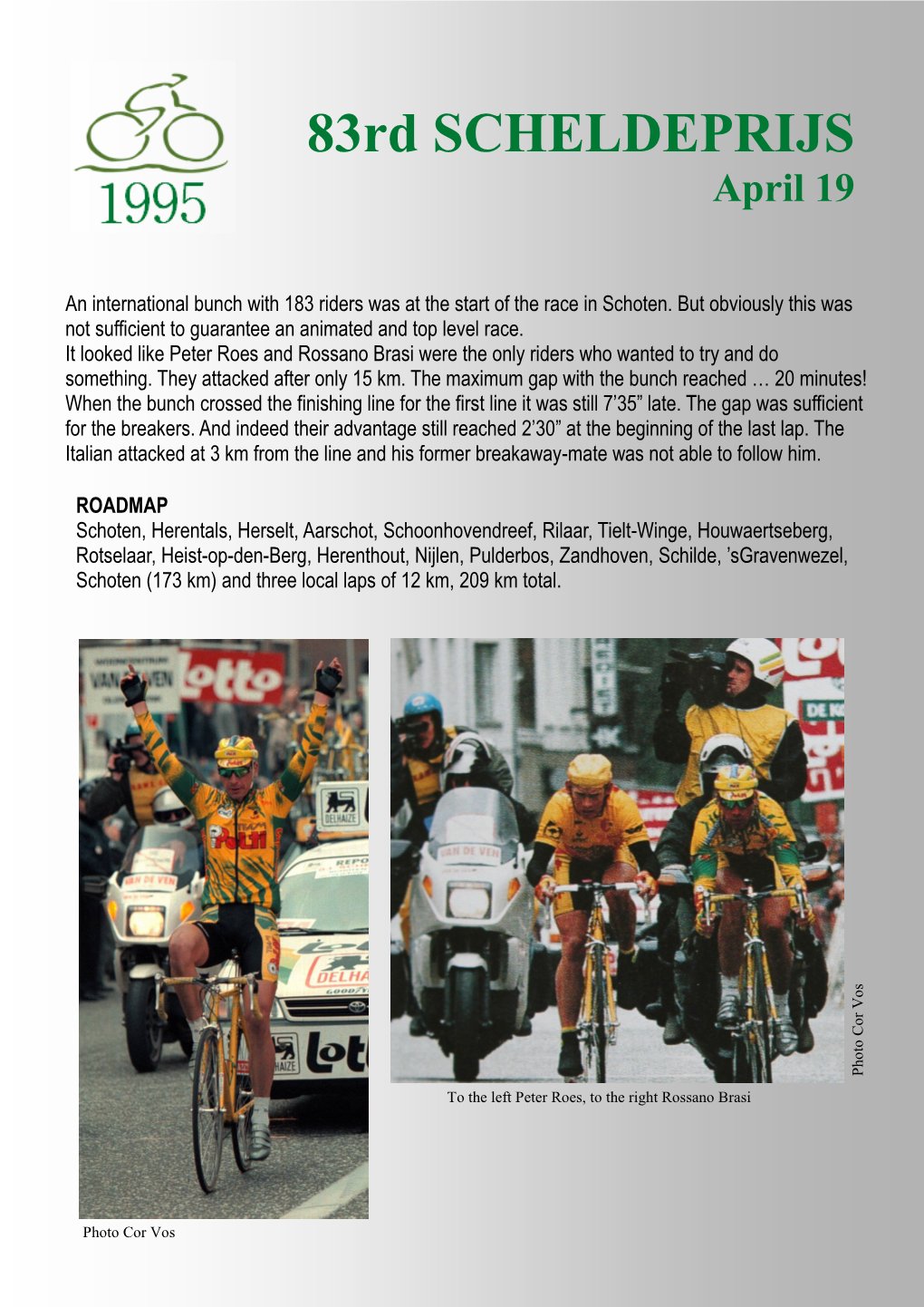 83Rd SCHELDEPRIJS April 19