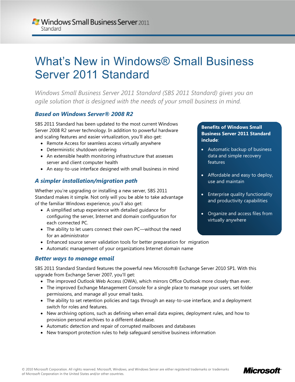 Windows Home Server to Partner Sales Card