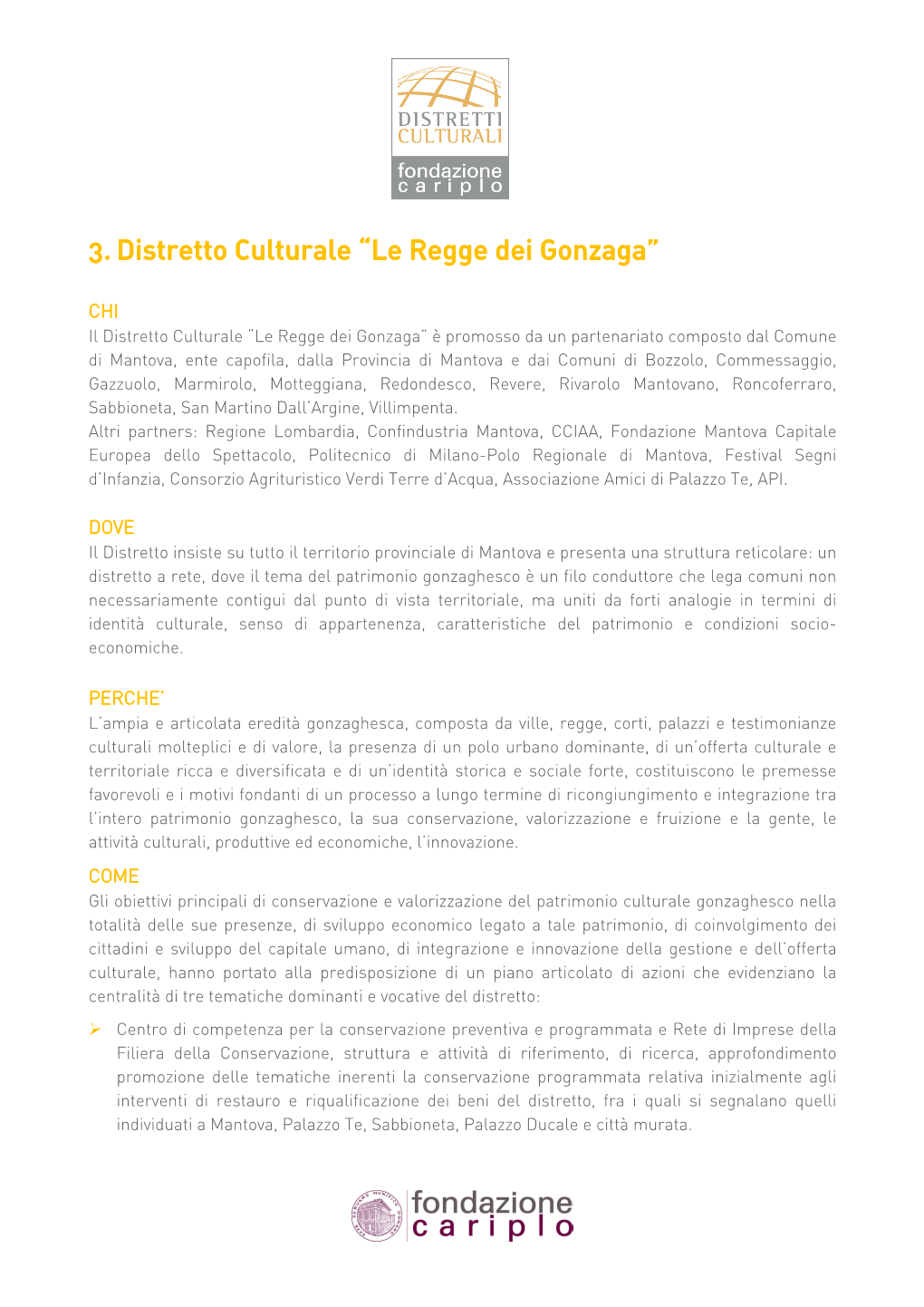 3. Distretto Culturale “Le Regge Dei Gonzaga”