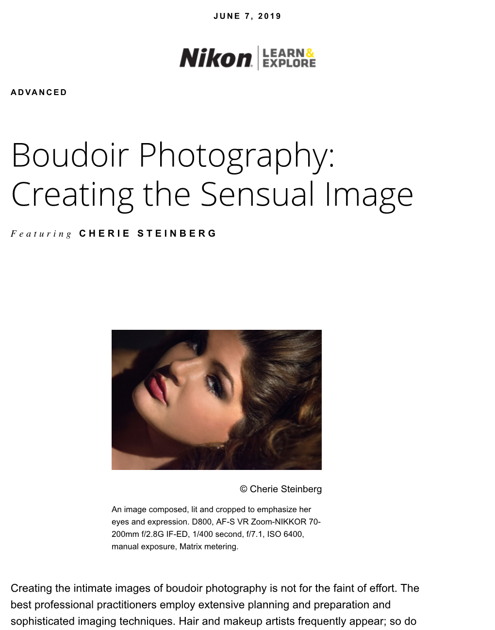 Boudoir Photography: Creating the Sensual Image