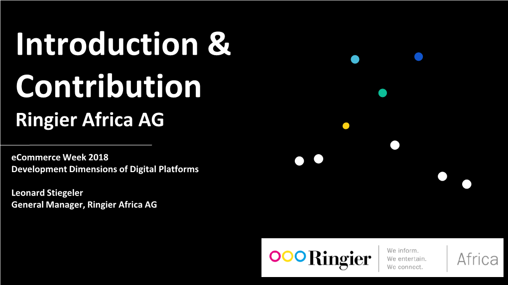 Introduction & Contribution: Ringier Africa AG