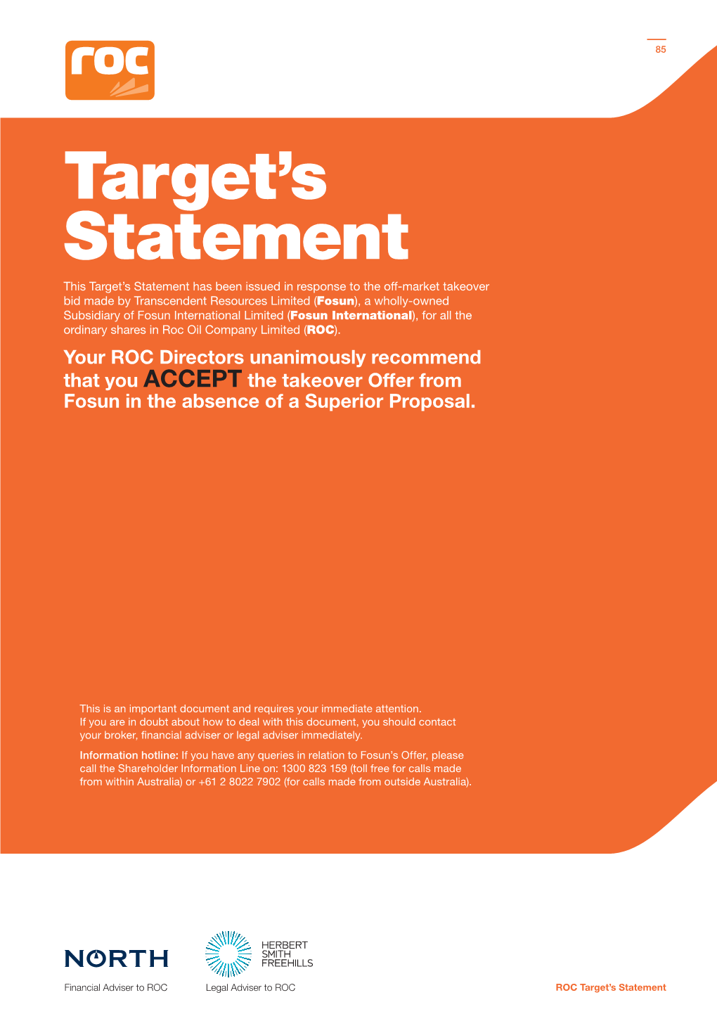 Target's Statement