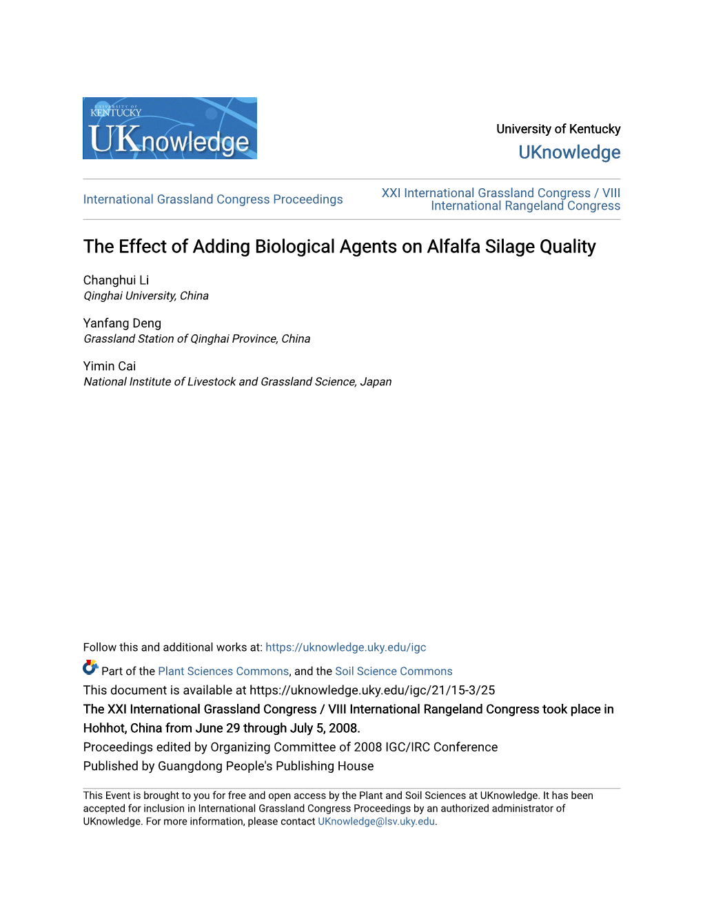 The Effect of Adding Biological Agents on Alfalfa Silage Quality