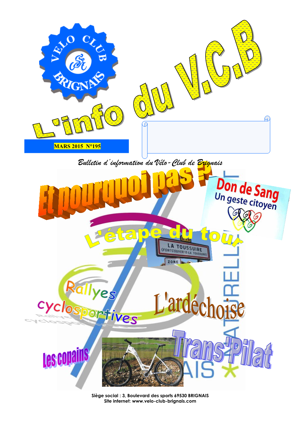 Bulletin D'information Du Vélo-Club De Brignais