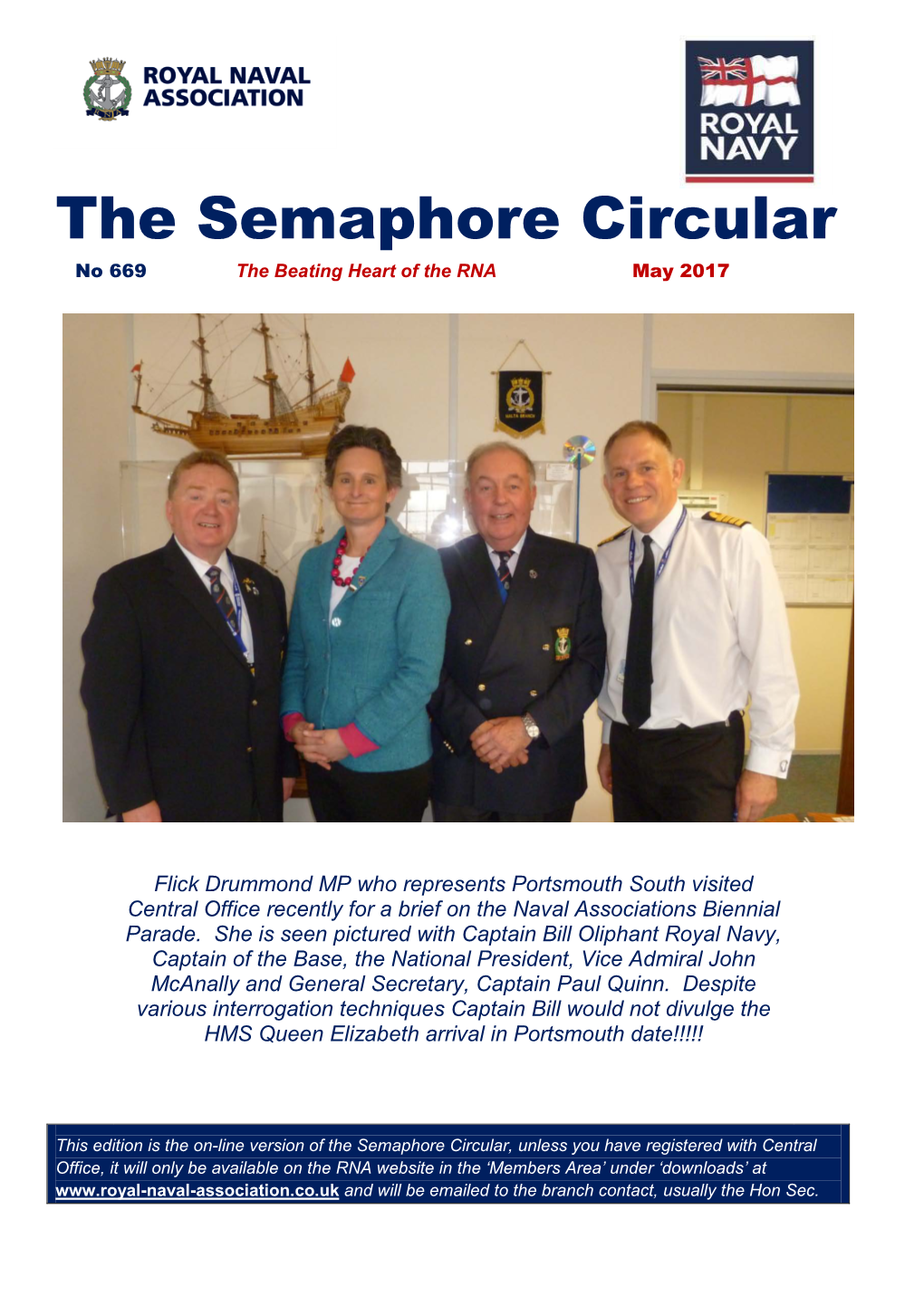 The Semaphore Circular No 669 the Beating Heart of the RNA May 2017