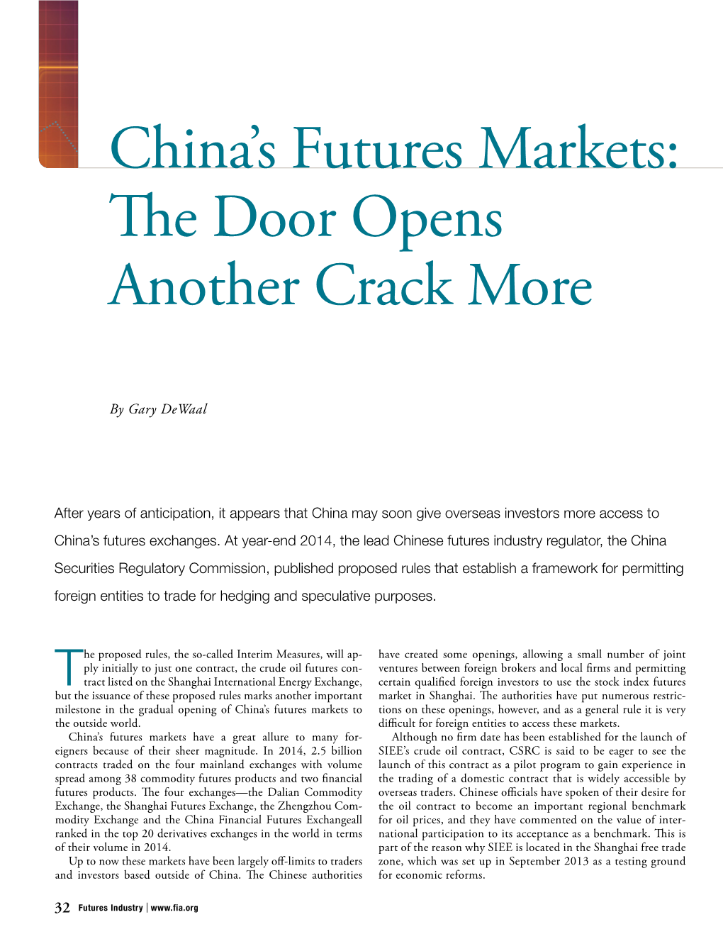 China's Futures Markets