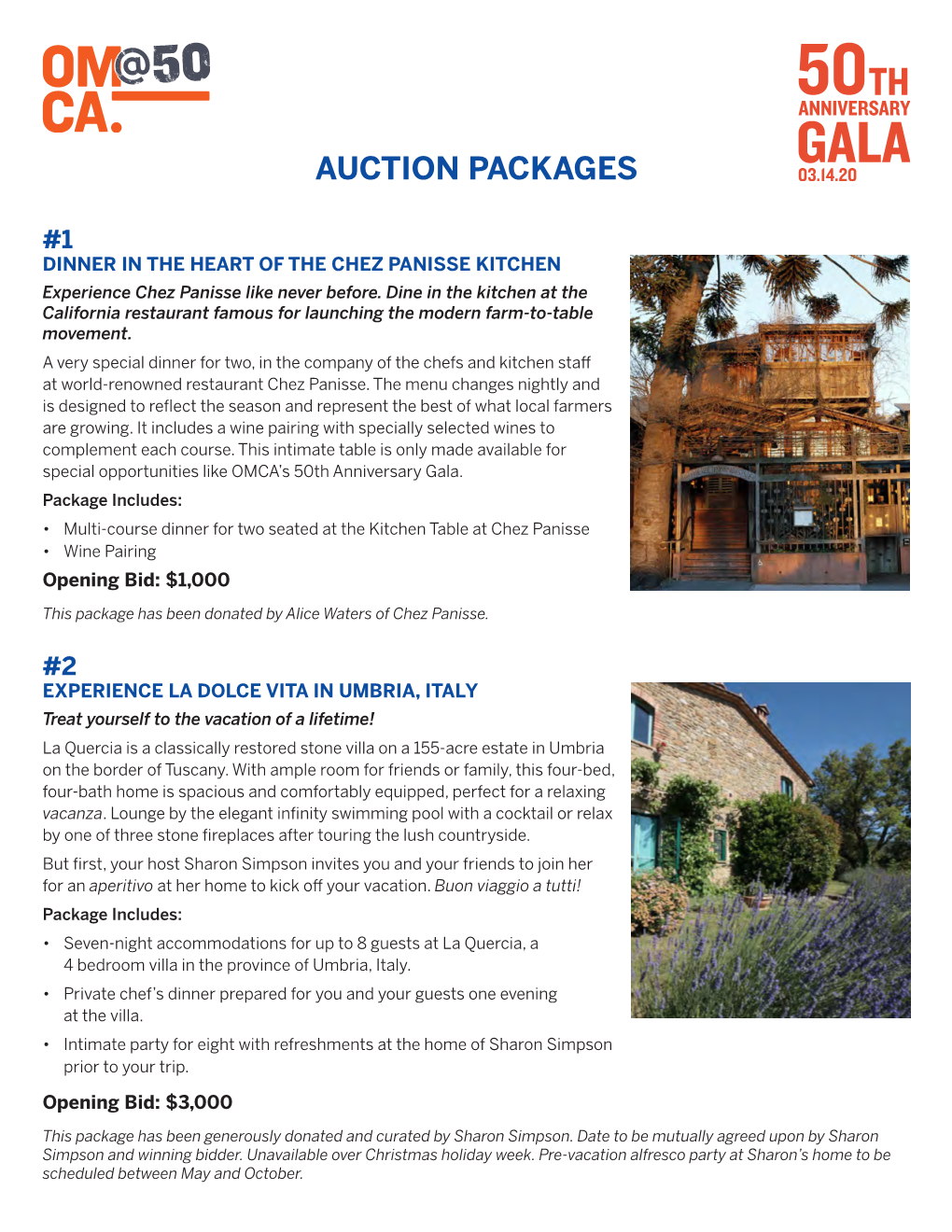 Auction Packages