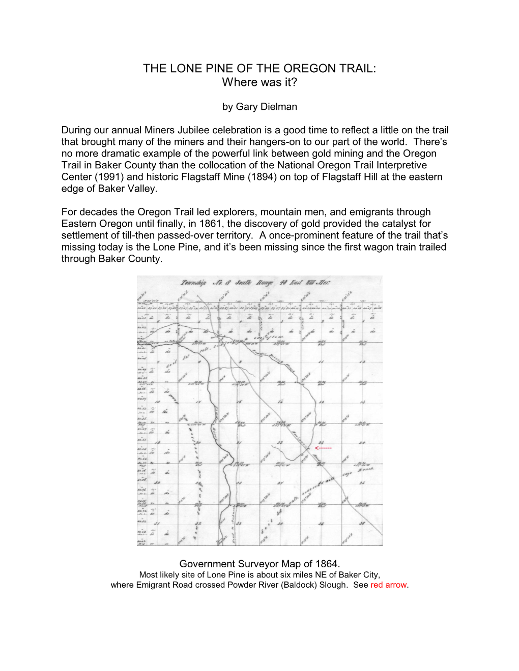 LONE PINE of the OREGON TRAIL: Where Was It?