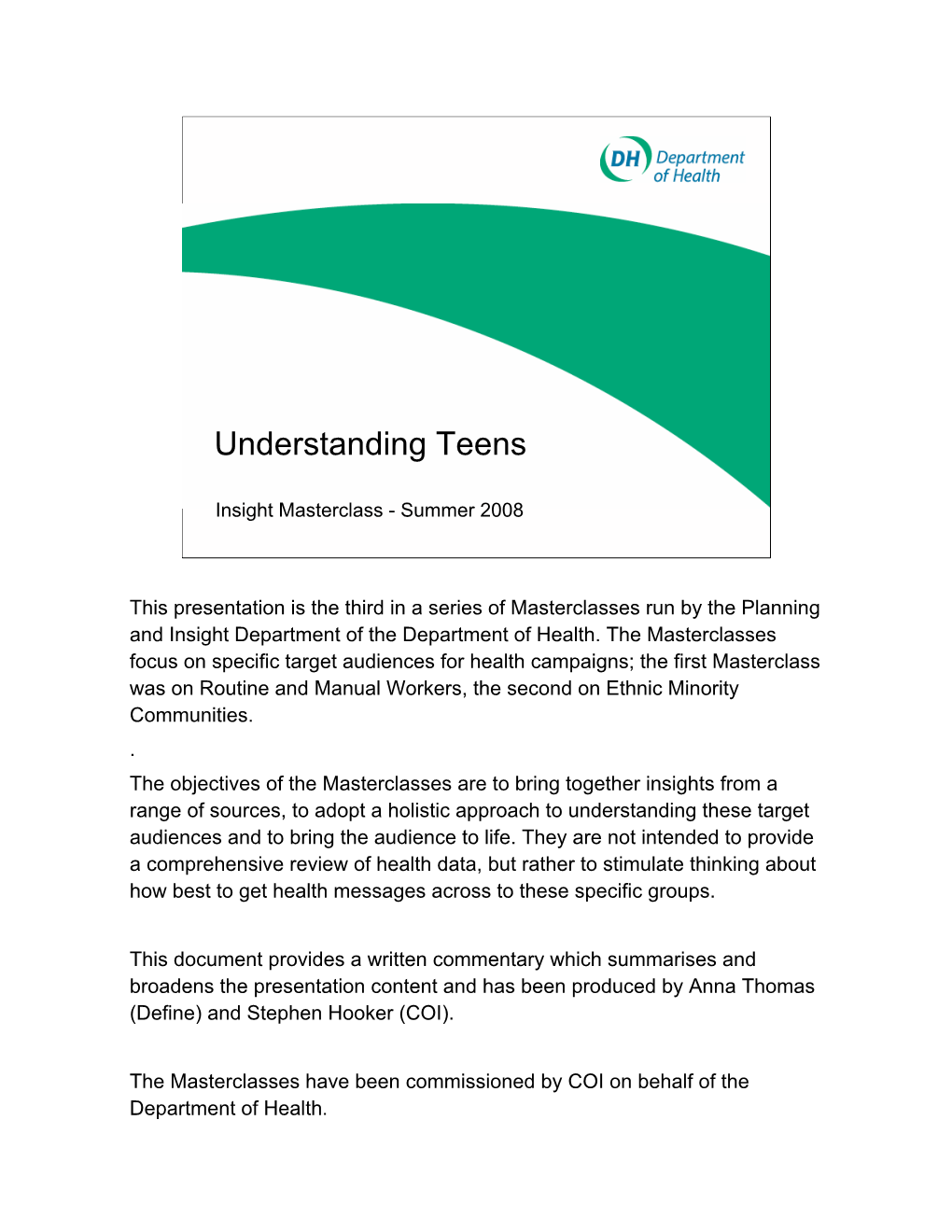 Understanding Teens